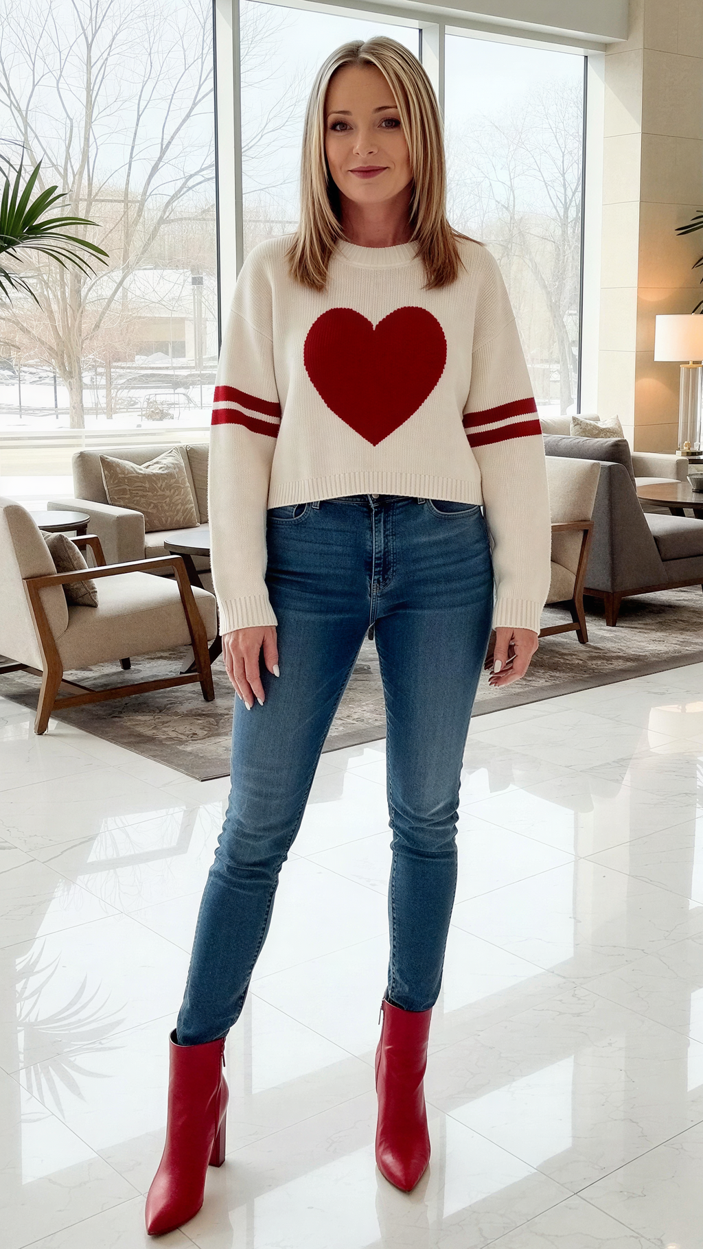 Lovesoft Heart Crew Neck Sweater