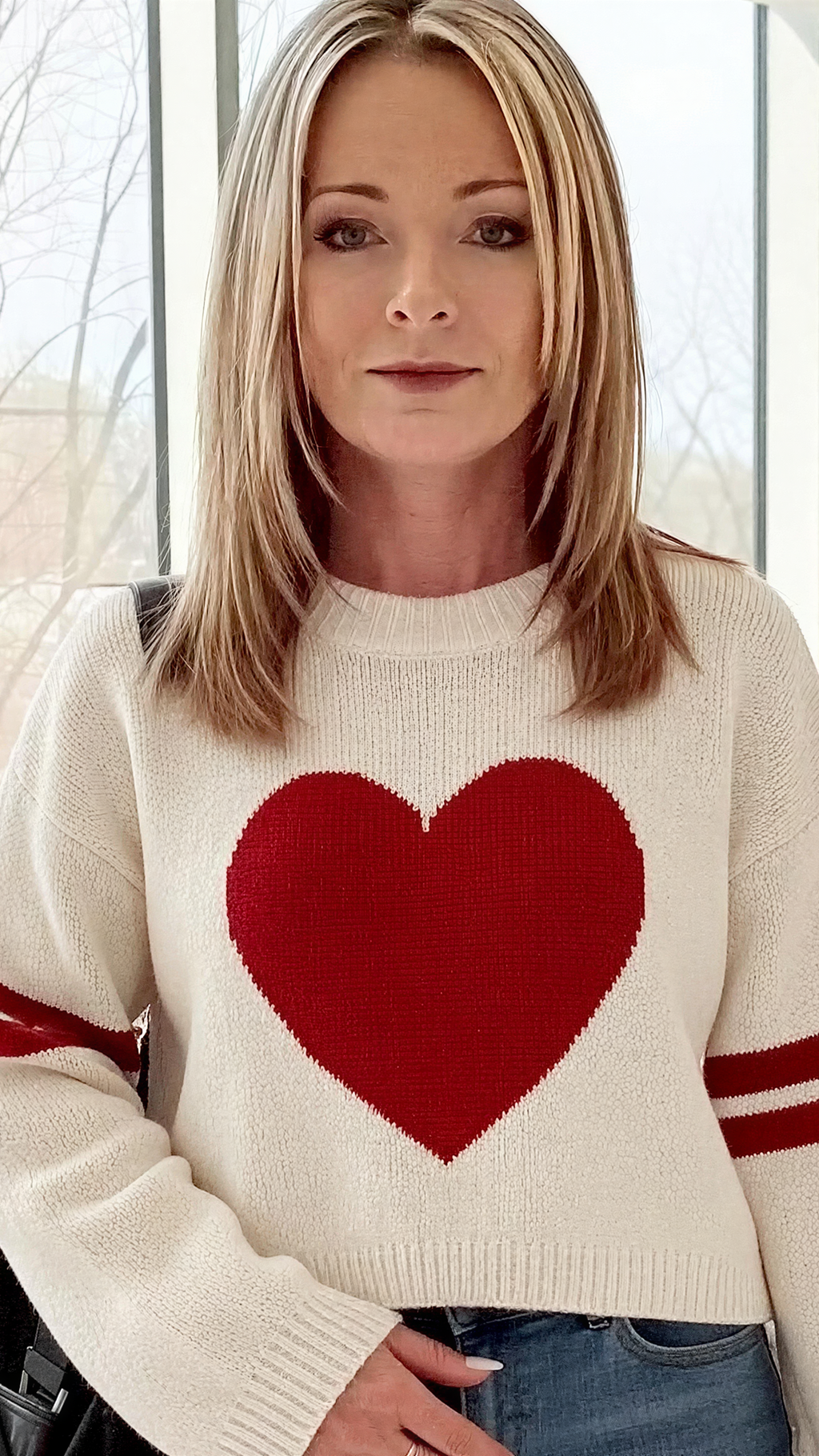 Lovesoft Heart Crew Neck Sweater